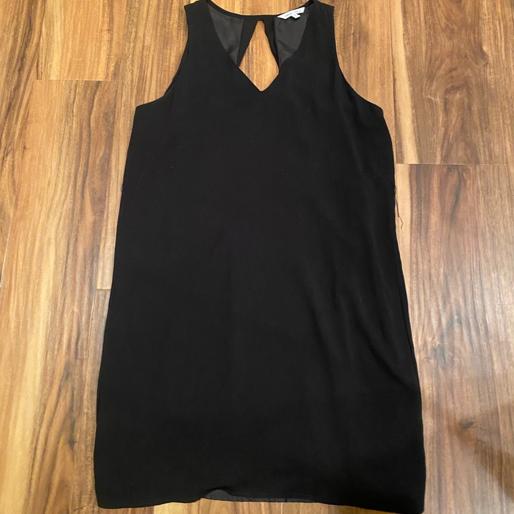 Black Naked Zebra Shift Dress with Keyhole Back S